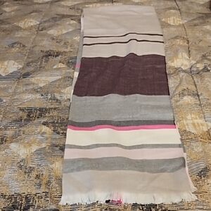 GAP Women's Striped Skirt in Cream, Brown, and Pink
